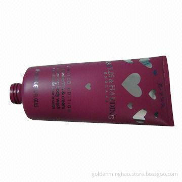 Plastic tube with screw-on cap, available in various capacities, used for cosmetic products